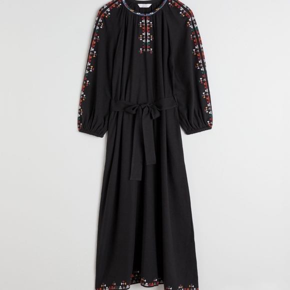 & Other Stories Embroidered Peasant Maxi Dress - Picture 3 of 8
